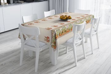 Happy Easter Paskalya Koleksiyonu-  Masa Örtüsü Dikişsiz