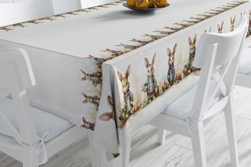 Happy Easter Paskalya Koleksiyonu-  Masa Örtüsü Dikişsiz 140x240