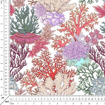 Mercan Desenli Kumaş, Deniz Temalı Dekoratif Kumaş