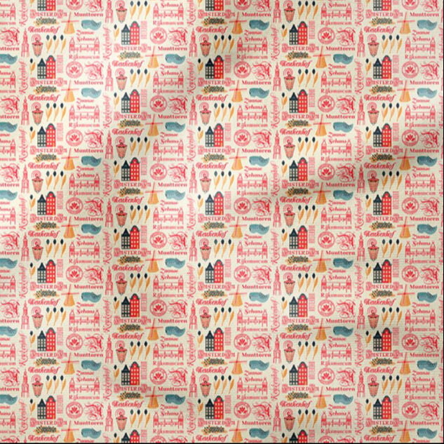 Pop Art Kumaş Amsterdam Temalı