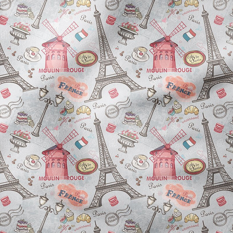 Pop Art Kumaş Paris Eyfel Kulesi