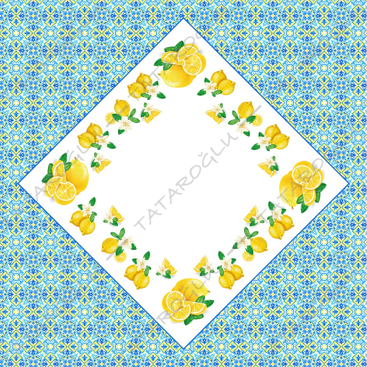 Talavera Collection - Tablecloth 140x140 cm Unsewn Panel Fabric