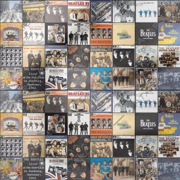 The Beatles Albüm Kapakları Klasik Rock Müzik Desenli Kumaş(SONBAHAR İNDİRİMİ)
