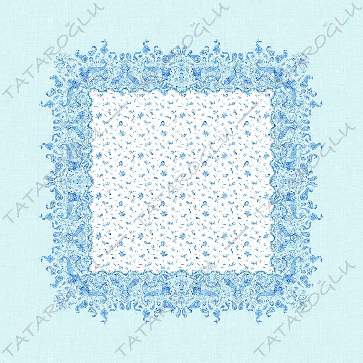 Virginia Koleksiyonu - Masa Örtüsü 140x140 cm Dikilmemiş Pano Kumaş