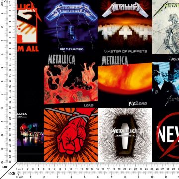 Metallica Klasik Rock Albüm Kapakları Desenli Kumaş(SONBAHAR İNDİRİMİ)