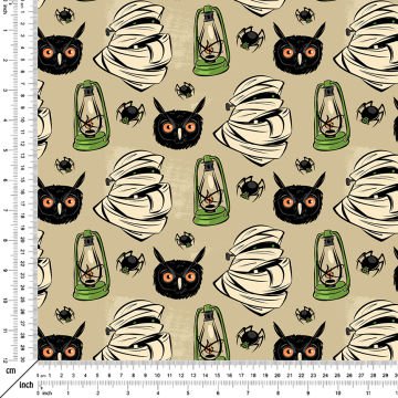 Happy Halloween Baykuşlu,Sargılı Hayalet