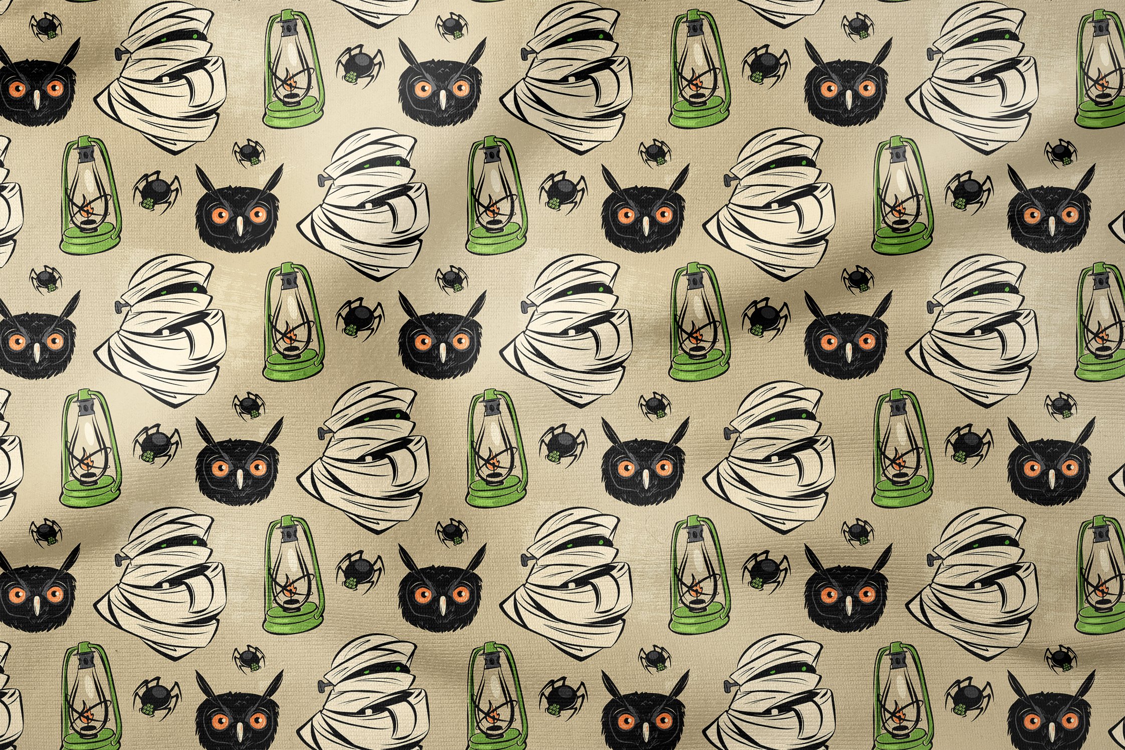 Happy Halloween Baykuşlu,Sargılı Hayalet