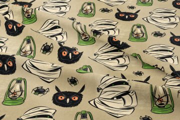 Happy Halloween Baykuşlu,Sargılı Hayalet