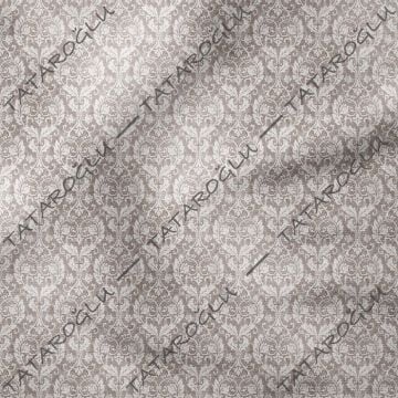 Eskitme Görünümlü Damask Desenli Dijital Baskılı Kumaş(SONBAHAR İNDİRİMİ)