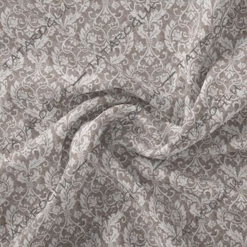 Eskitme Görünümlü Damask Desenli Dijital Baskılı Kumaş(SONBAHAR İNDİRİMİ)
