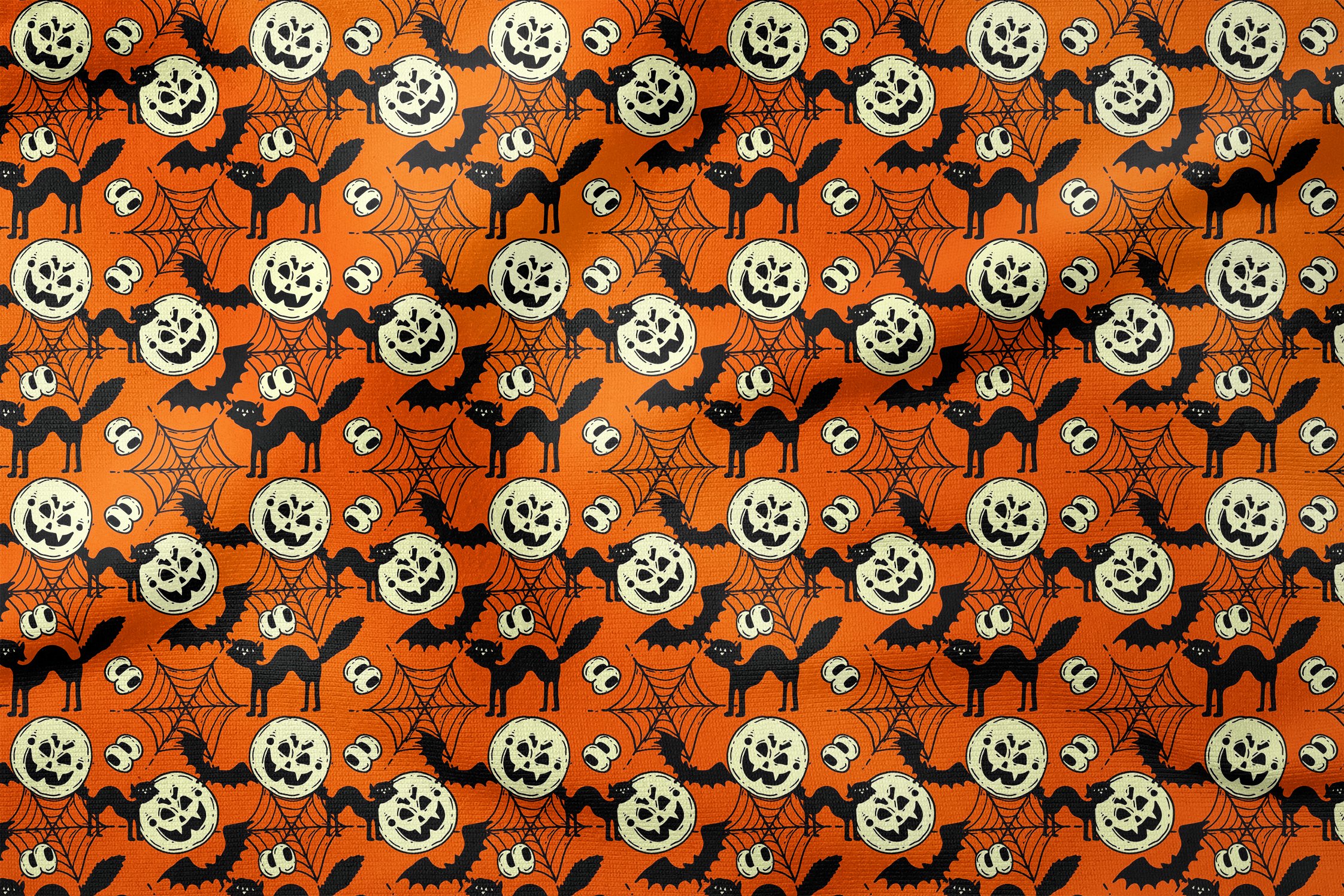 Happy Halloween Örümcek Ağ, Kedi, Balkabağı