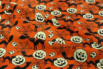 Happy Halloween Örümcek Ağ, Kedi, Balkabağı