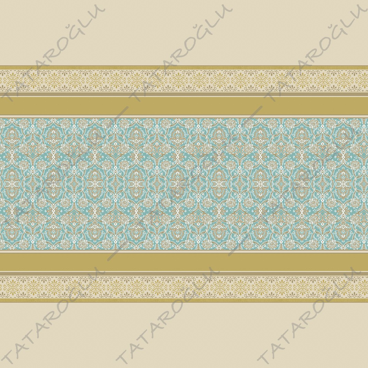 Antique Koleksiyonu - Masa Örtüsü 140x140 cm Dikilmemiş Pano Kumaş