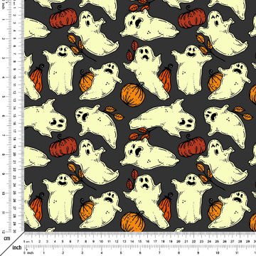 Happy Halloween Ghosts Inside Pumpkins