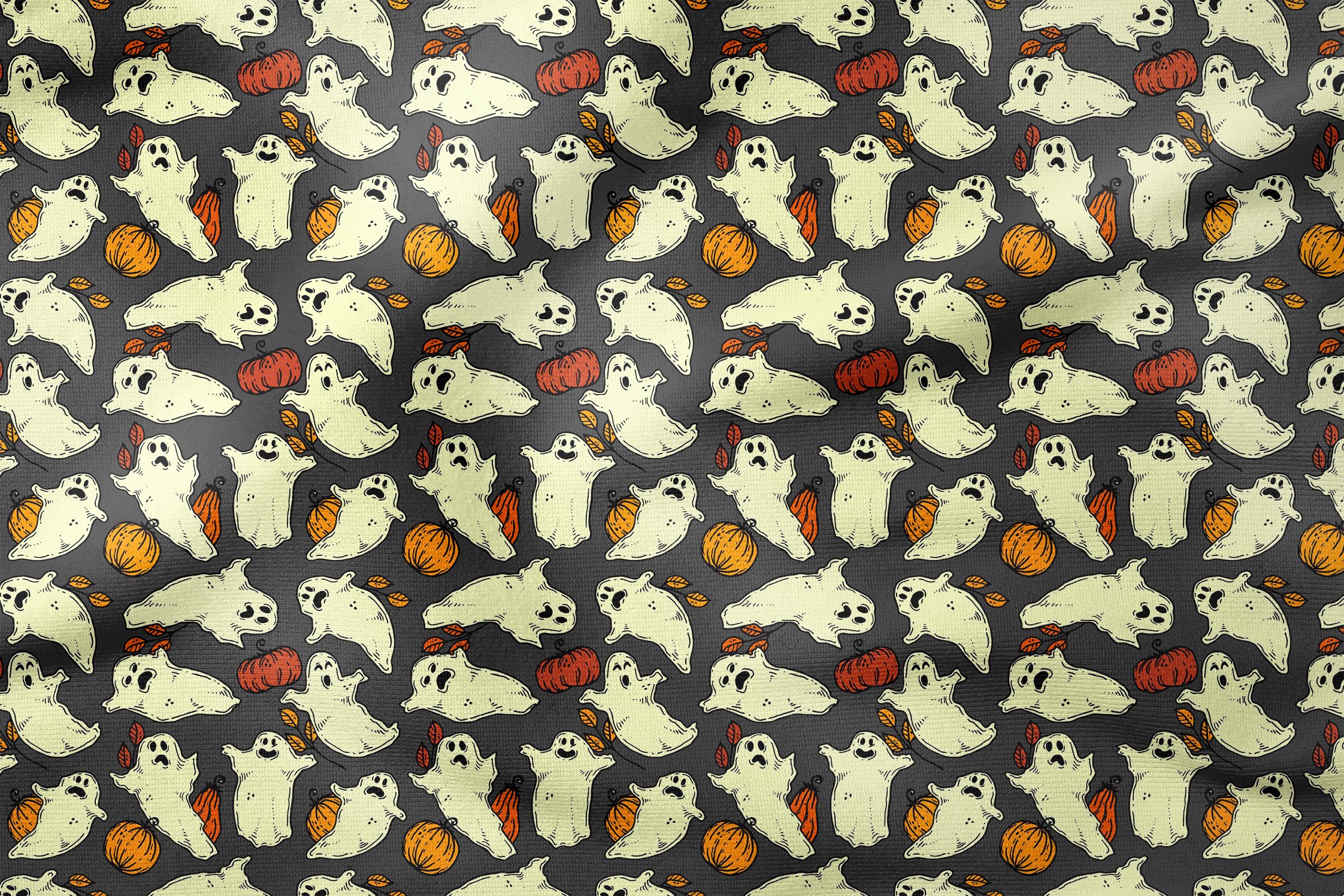 Happy Halloween Ghosts Inside Pumpkins