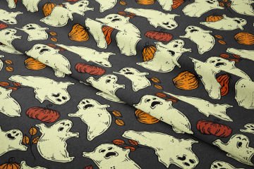 Happy Halloween Ghosts Inside Pumpkins