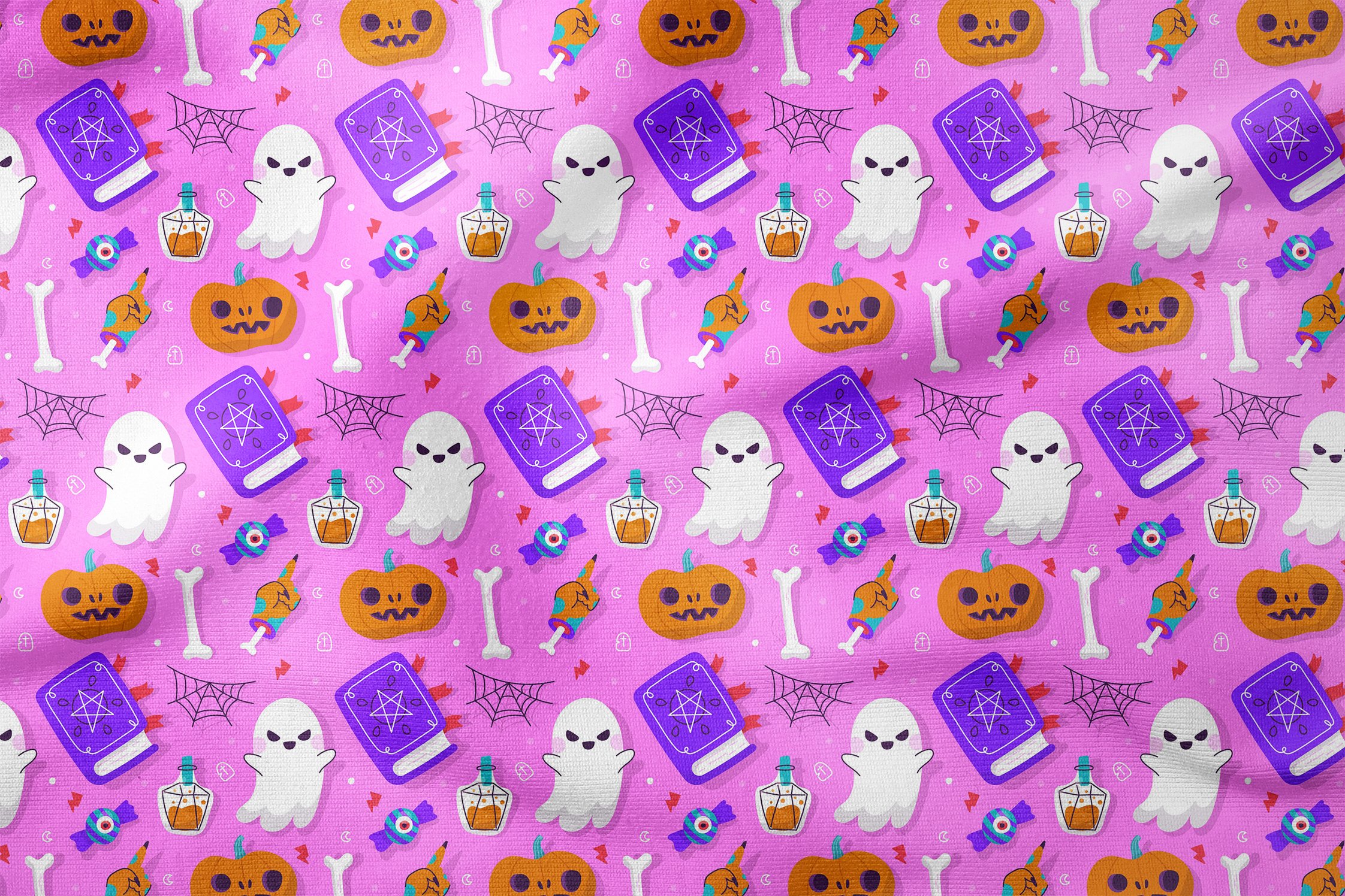 Happy Halloween Balkabağı, Örümcek Ağ, Gözlü Şekerleme, Hayalet