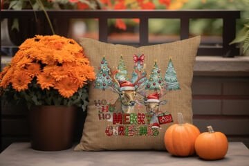 Yılbaşı JÜT Kumaş Efektli Merry Christmas Yazılı (Dikilmemiş) Runner Kumaş