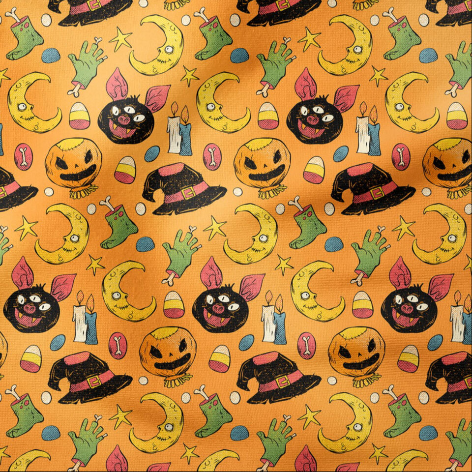 Happy Halloween Yaratık Ayak, El, Balon, Ay