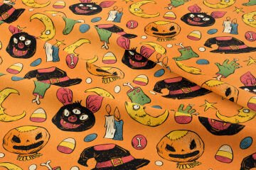 Happy Halloween Yaratık Ayak, El, Balon, Ay