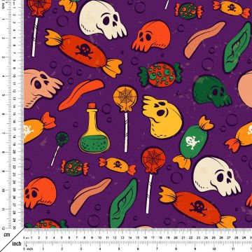 Happy Halloween Skull and Candies