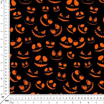 Happy Halloween Turuncu Gülen Hayalet Kabaklar
