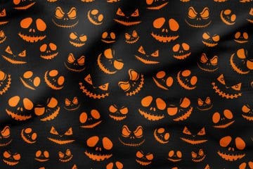 Happy Halloween Turuncu Gülen Hayalet Kabaklar