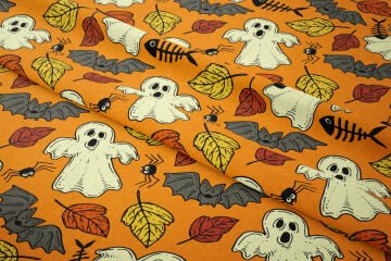 Happy Halloween Hayalet, Yarasa, Balık, Örümcek
