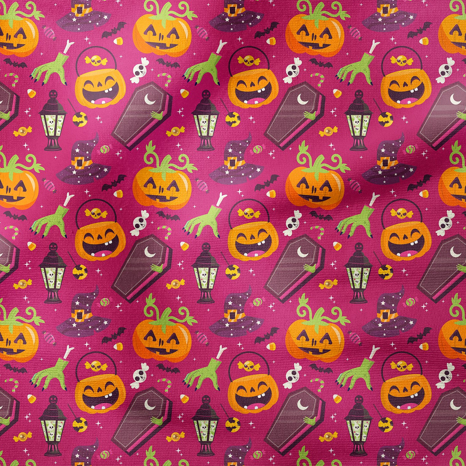 Happy Halloween Gülen Balkabakları,Yaratıklı Tabut, Şekerlemeler, Yaratık El