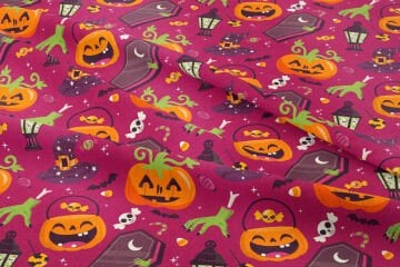 Happy Halloween Gülen Balkabakları,Yaratıklı Tabut, Şekerlemeler, Yaratık El
