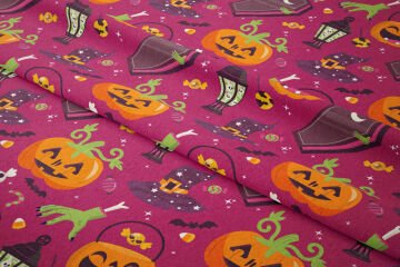 Happy Halloween Gülen Balkabakları,Yaratıklı Tabut, Şekerlemeler, Yaratık El