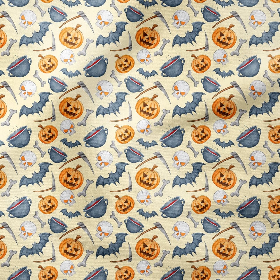 Happy Halloween Hayalet Balkabakları, Kurukafalar, Kemikler