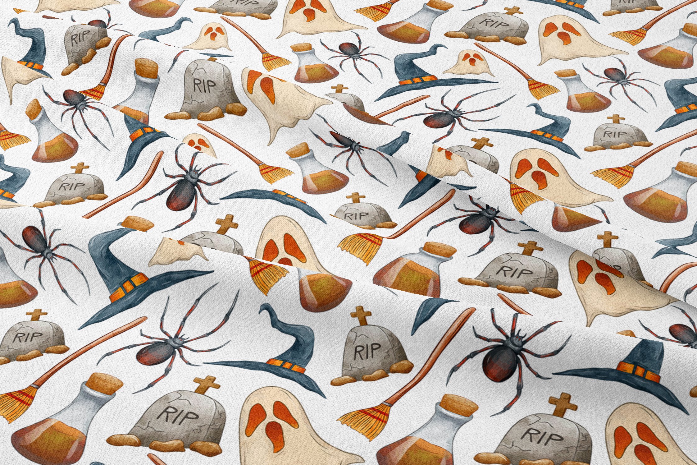 Happy Halloween Hayaletler, Mezar Taşı, İksir, Süpürge, Örümcek