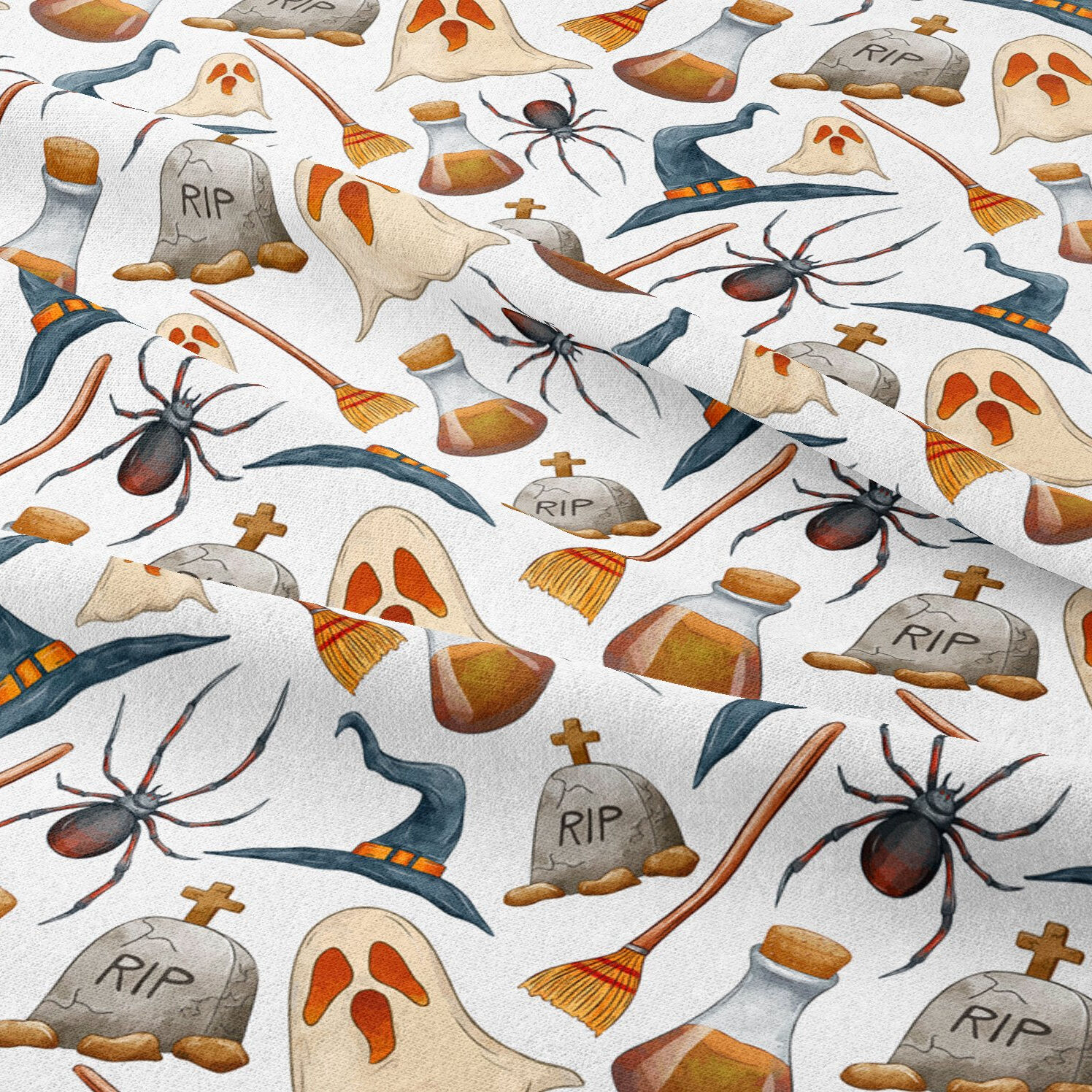 Happy Halloween Hayaletler, Mezar Taşı, İksir, Süpürge, Örümcek