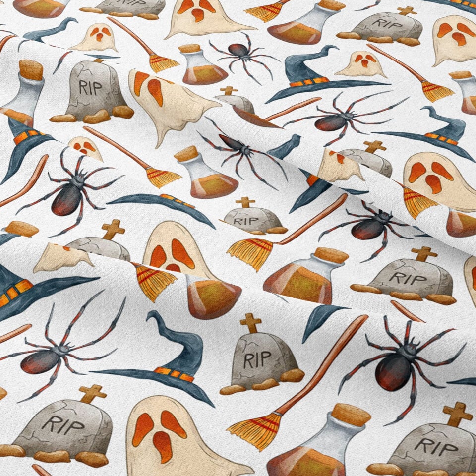 Happy Halloween Hayaletler, Mezar Taşı, İksir, Süpürge, Örümcek