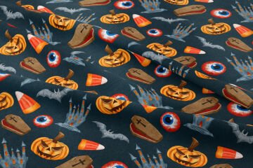 Happy Halloween Kabaklar İçinde Hayaletler, Şato, Tabut, Yarasa