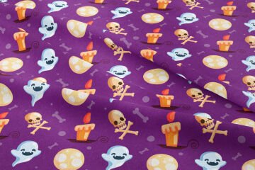 Happy Halloween Sevimli Hayaletler, Kurukafalar ve Kemikler