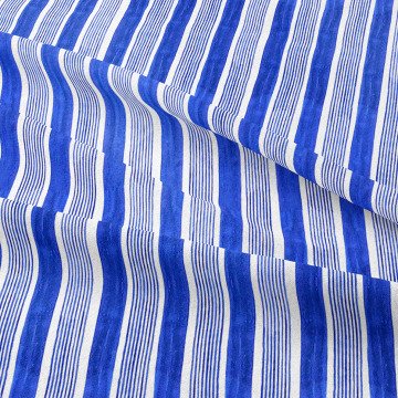 Vintage Blue Blanc Mavi Çizgi Kumaş