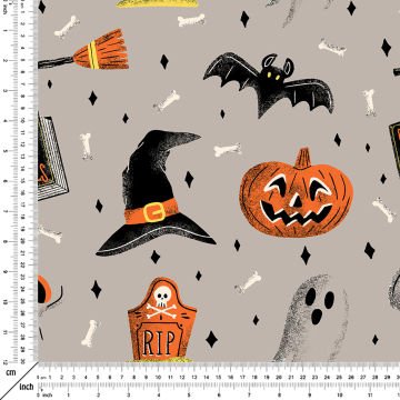 Happy Halloween Balkabağı, Şapka, Kitap, Yarasa