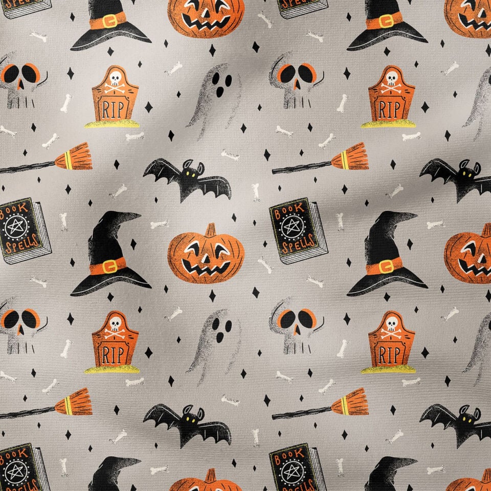 Happy Halloween Balkabağı, Şapka, Kitap, Yarasa
