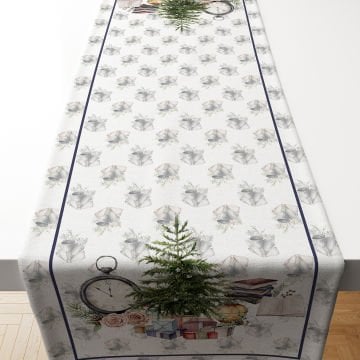 Christmas Collection - Runner 50 cm Christmas Pine Tree, Gift Wrapped Digital Printed Fabric