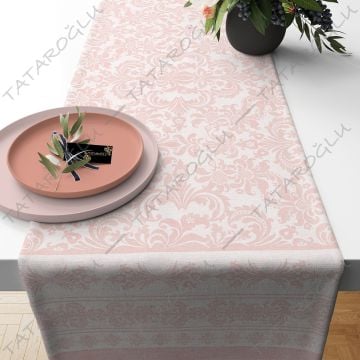 50 cm'lik Runner Pudra Efektli Desenli Dijital Baskılı Kumaş(SONBAHAR İNDİRİMİ)
