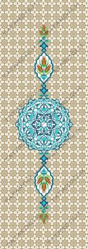 50 cm'lik Runner Osmanlı Motif Desenli Kumaş(SONBAHAR İNDİRİMİ)