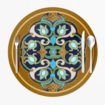 Ramadan Collection - Brown Motif Serving Plate Set of 3 Fabric (20% DISCOUNT)