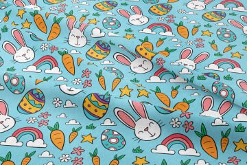 Happy Easter / Paskalya Yumurtaları, Gökkuşağı, Tavşanlar