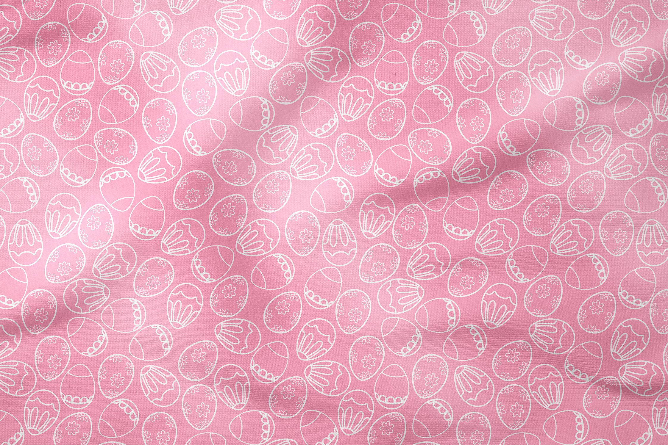Happy Easter / Easter White Easter Eggs on Pink Background