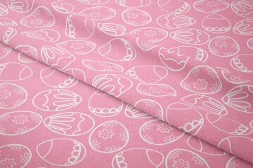Happy Easter / Easter White Easter Eggs on Pink Background