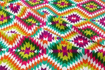 Geometrik Renkli Kilim Desenli Dijital Baskı Kumaş