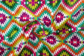 Geometrik Renkli Kilim Desenli Dijital Baskı Kumaş