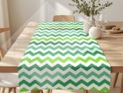 St. Patrick’s Day Yeşil Chevron (Zigzag) Petek Dokulu Polyester Kumaş 50x142 cm – Dikilmemiş Masa Runner